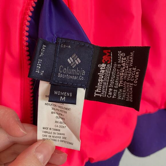 Columbia Thinsulate Reversible Radial Sleeve Puffer Ski Jacket Coat Vintage M - Picture 4 of 11